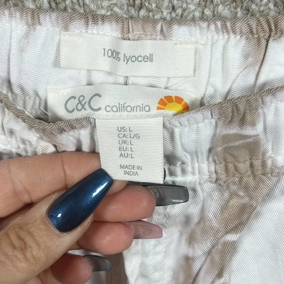 C&C California Lyocell Tie Dye Joggers Summer Travel Vacation Coastal Loose - Picture 3 of 10